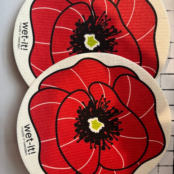 Wet-It! Swedish Treasures Round Dishcloth & Cleaning Cloth -Set of 2 - Picture 1 of 3